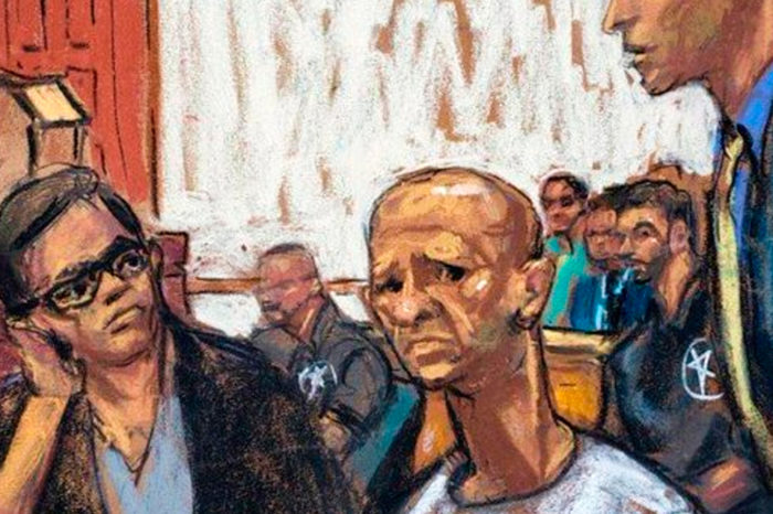 Dibujo judicial Hugo Carvajal