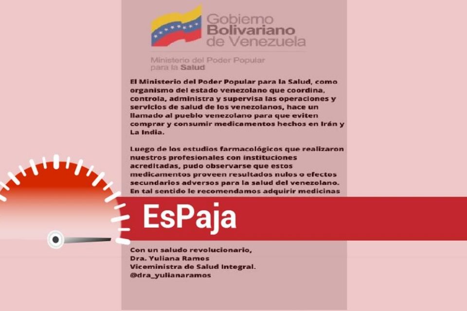 EsPaja medicamentos Irán India