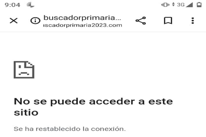 Buscador primarias bloqueado