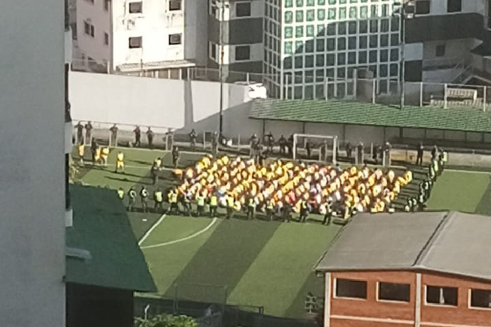 Colegio San Agustin tomado por operativo con presos