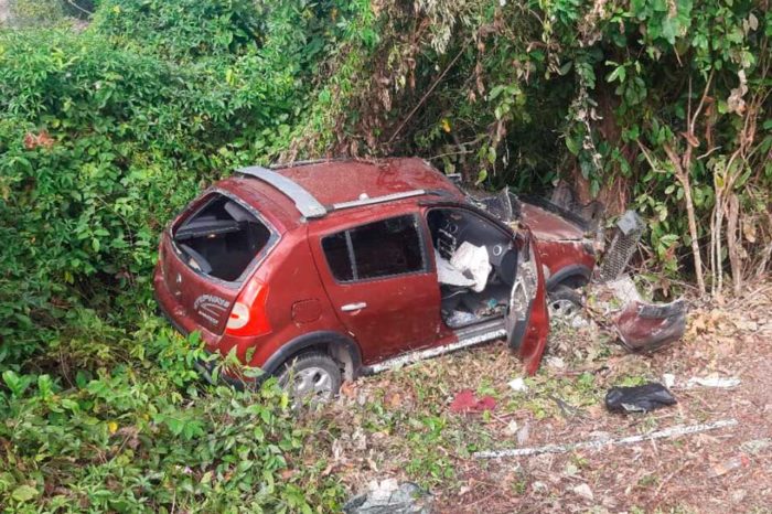 Accidente en la vía