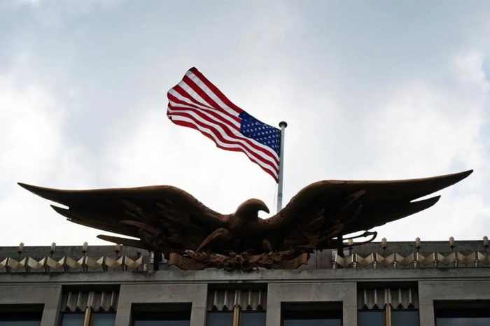 Estados Unidos política internacional bandera