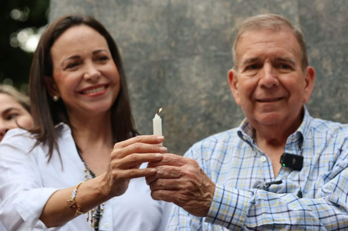 María Corina Machado y Edmundo González. Oración. 220724 convocados Sájarov Karim Khan