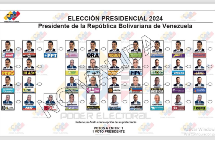 CNE - Boleta - voto exterior