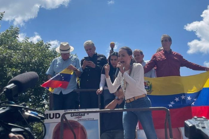 María Corina Machado protesta 17 AGosto Comando ConVzla