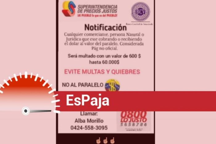 EsPaja Sundde tasa oficial dólares
