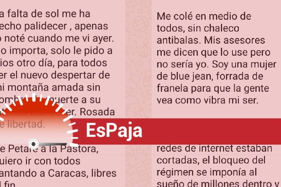 EsPaja fact checking María Corina Machado