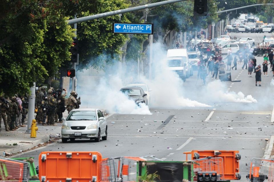 Los Ángeles protestas por redadas migratorias