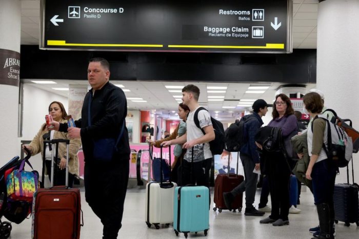 Pasajeros llegando a EEUU