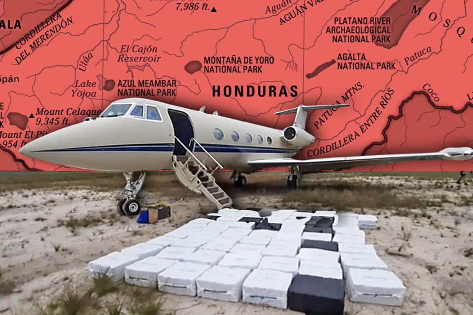 Avión narcotráfico Honduras montaje archivo
