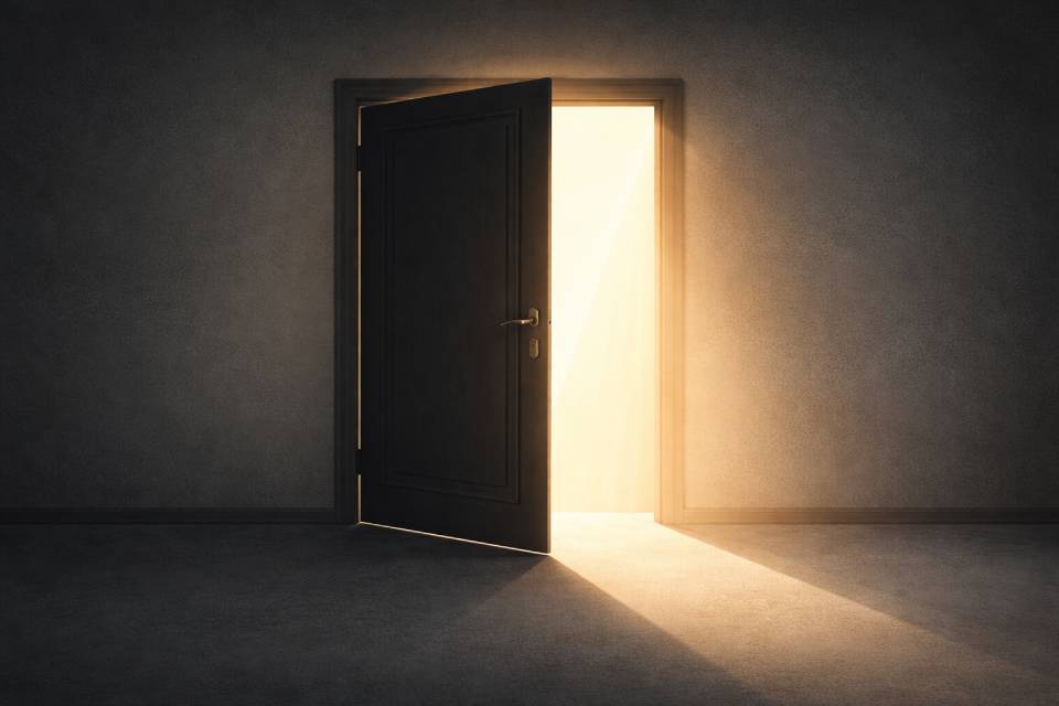 Amnistía ilustración puerta