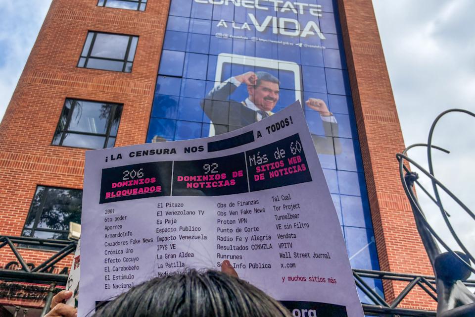 Conatel medios bloqueados