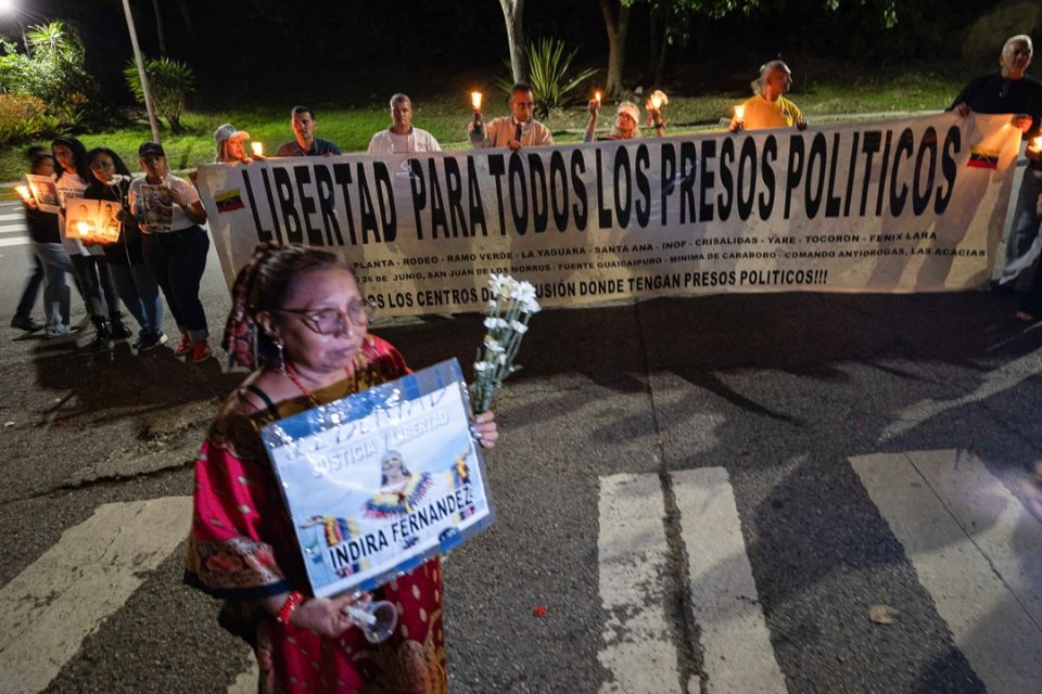 Vigilia presos políticos Embajada EEUU
