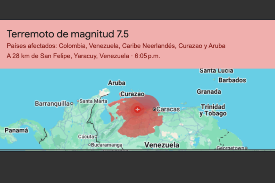 terremoto venezuela 7.5 24 junio 2026