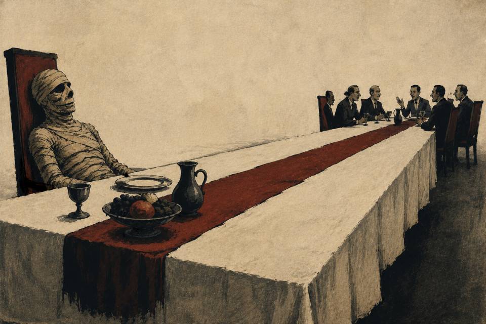 La momia en el banquete