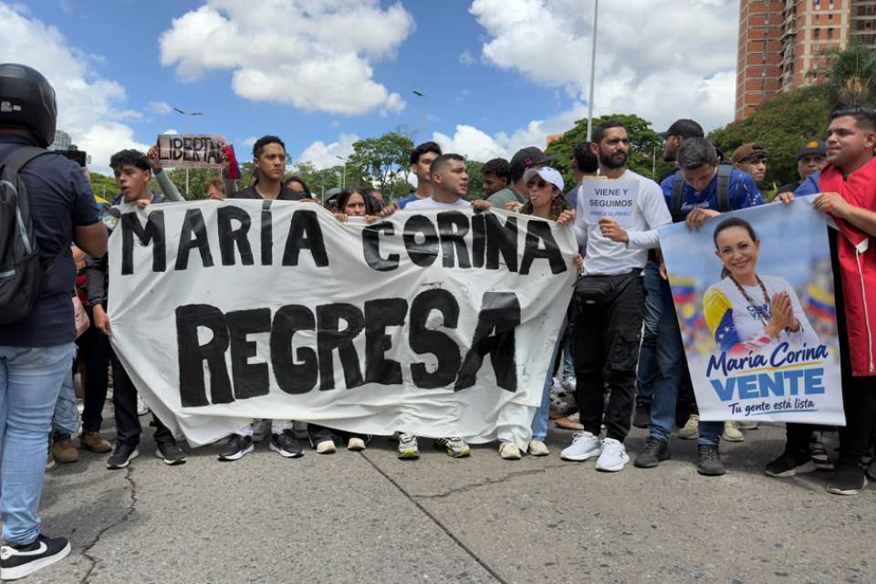 Protesta regreso María Corina Machado